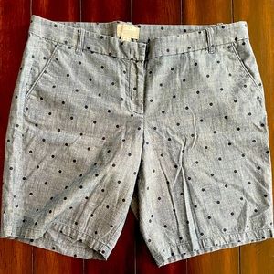 JCrew Women’s Polka Dot Bermuda Shorts- 14